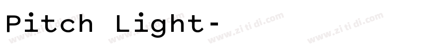 Pitch Light字体转换
